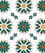 Abstract Floral Sunburst Pattern Rug