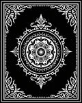 Monochromatic Ornamental Mandala Design Rug
