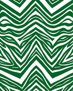 Green Zebra Stripe Pattern Rug