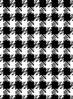 Monochromatic Black White Houndstooth Check Rug