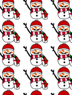 Cute Winter Snowman Holiday Rug
