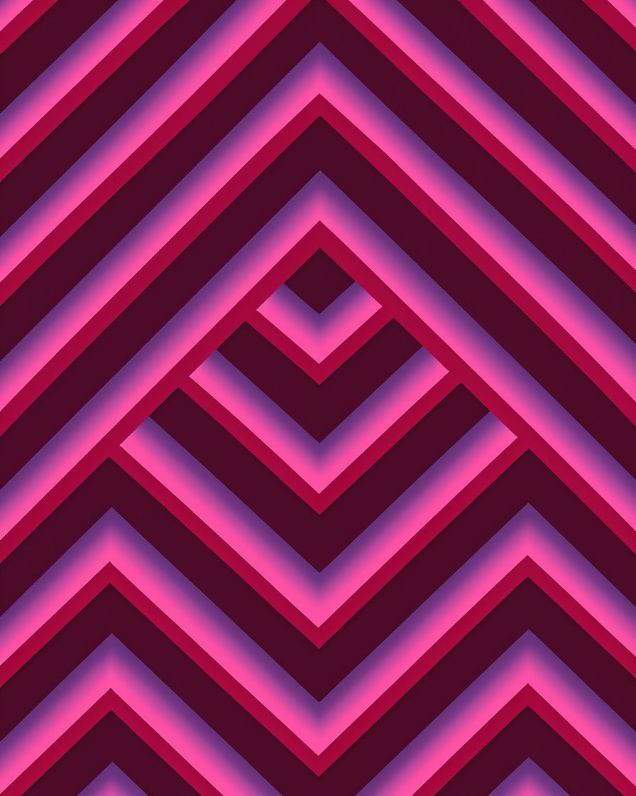 Gradient Chevron V Abstract Design Rug