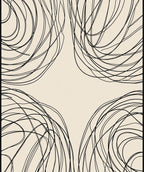 Abstract Swirls Line Art Pattern Rug