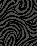 Bold Black Gray Animal Print Rug