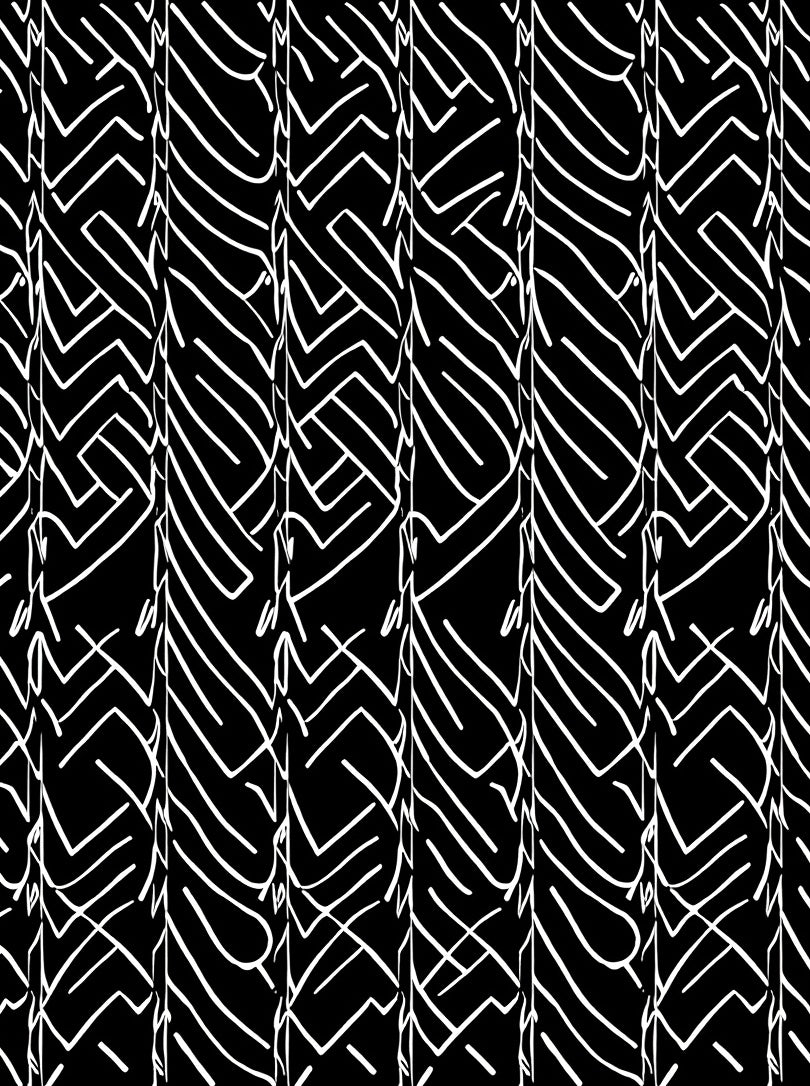 Monochrome Abstract Geometric Stripe Rug