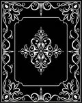 Ornate Floral Square Border Design Rug