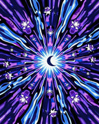 Celestial Midnight Blue Starry Rug
