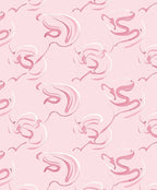 Pink Abstract Swirls Pattern Rug