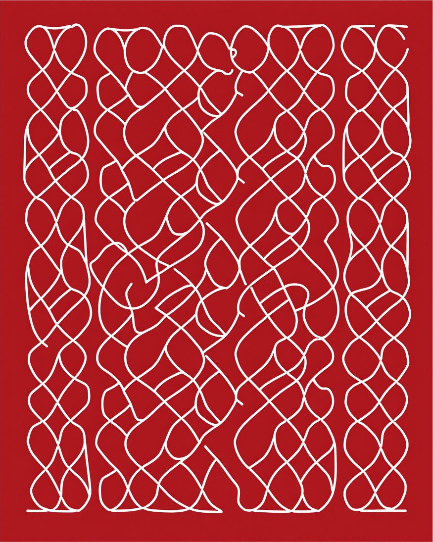Intertwined Linear Abstract Design Rug