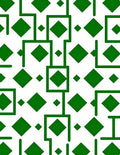 Green Geometric Diamond Pattern Rug