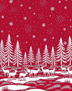 Winter Forest Reindeer Silhouette Rug