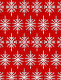Red White Snowflake Pattern Rug