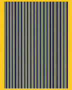 Bold Navy Yellow Stripe Design Rug