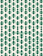 Green Diamond Abstract Pattern Rug