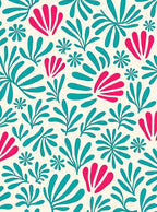 Bold Tropical Leaf Bloom Pattern Rug
