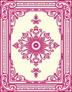 Ornate Floral Filigree Design Rug
