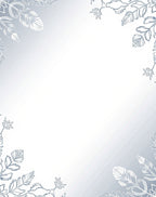 Pale Blue Leafy Branch Corner Rug