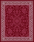 Ornate Floral Scrollwork Pattern Rug