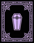Lilac Coffin Floral Border Rug
