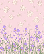 Whimsical Floral Garden Pattern Rug