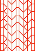 Bold Red Geometric Lines Rug