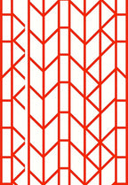 Bold Red Geometric Lines Rug