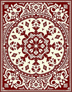 Ornate Geometric Mandala Pattern Rug