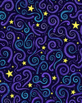 Cosmic Swirls And Star Pattern Rug