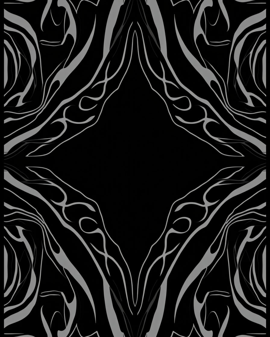 Abstract Swirls Dark Elegance Rug