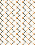 Orange and Grey Lattice Pattern Rug