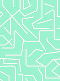 Abstract Aqua Mint Geometric Pattern Rug