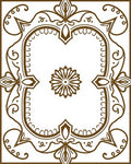 Ornate Floral Detailed Brown Pattern Rug