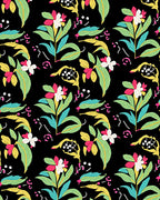 Tropical Floral Pattern Design Rug