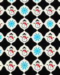 Snowman and Snowflake Pattern Print Rug