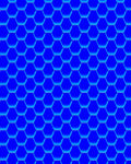 Hexagon Pattern Royal Blue Design Rug