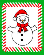 Festive Snowman With Red Scarf Rug