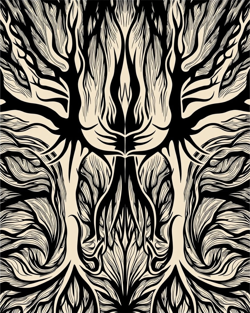 Organic Tree Branch Abstract Pattern Rug