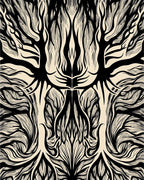 Organic Tree Branch Abstract Pattern Rug