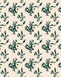 Dark Teal Floral Acanthus Scroll Rug