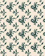 Dark Teal Floral Acanthus Scroll Rug