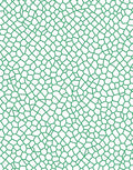 Green Irregular Geometric Web Pattern Rug