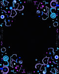 Whimsical Neon Doodle Pattern Design Rug
