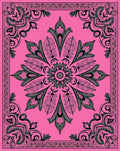 Pink Floral Mandala Design Rug