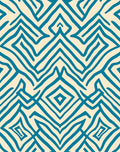 Teal Abstract Geometric Pattern Rug