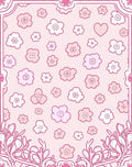 Sweet Blossom Heart Pattern Rug