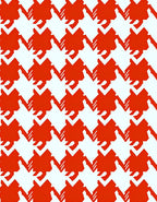 Orange Houndstooth Pattern Rug