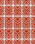 Red White Intricate Geometric Pattern Rug