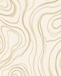 Gold Swirl Abstract Pattern Rug