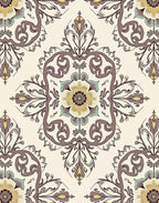 Floral And Vine Medallion Pattern Rug