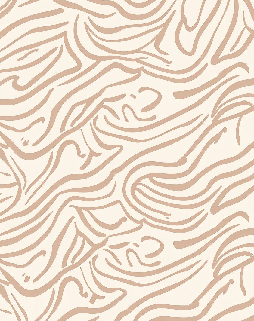 Neutral Organic Flow Pattern Rug